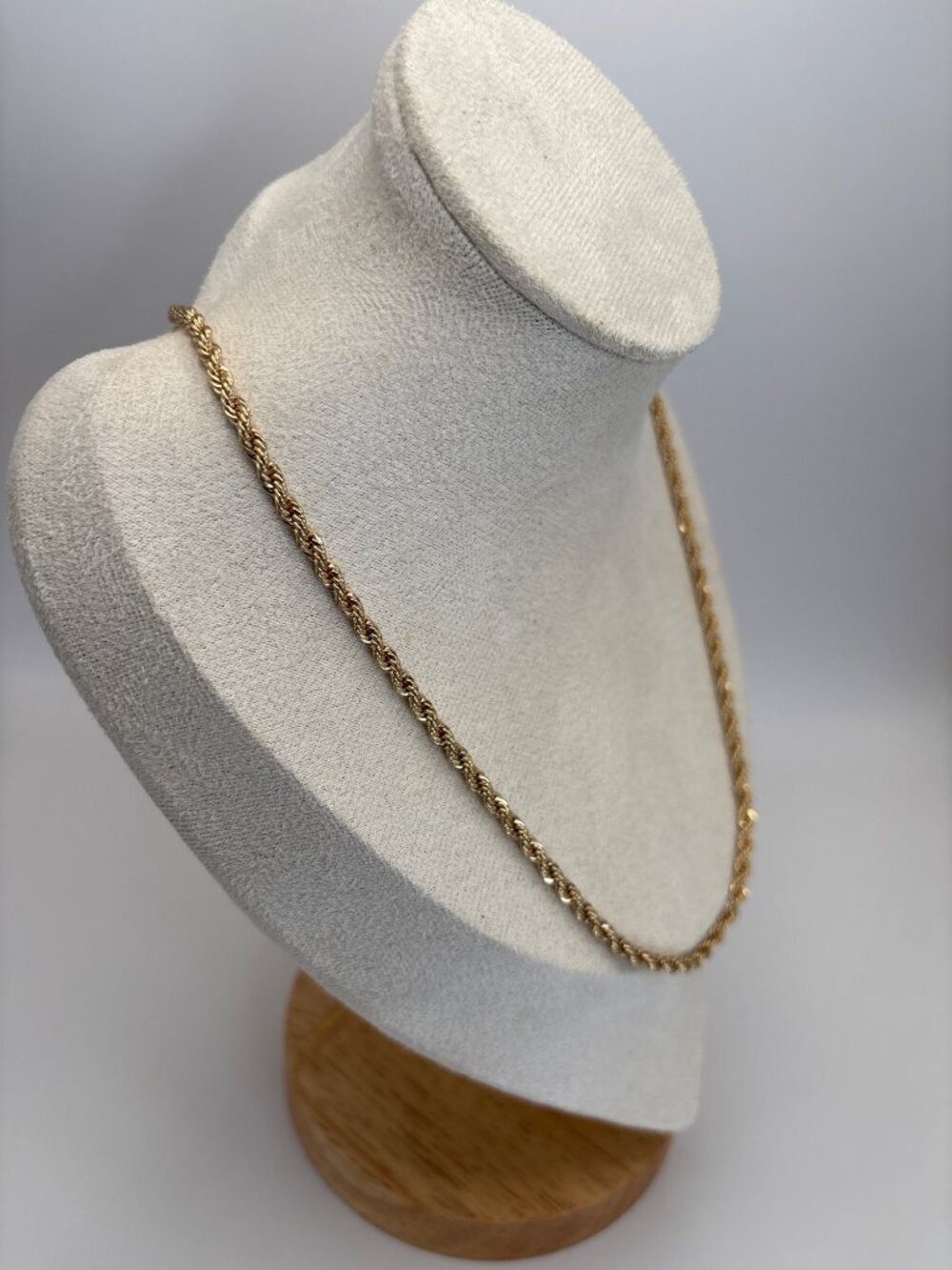 Gold Tone Rope 18" Necklace - Picture 3 of 5